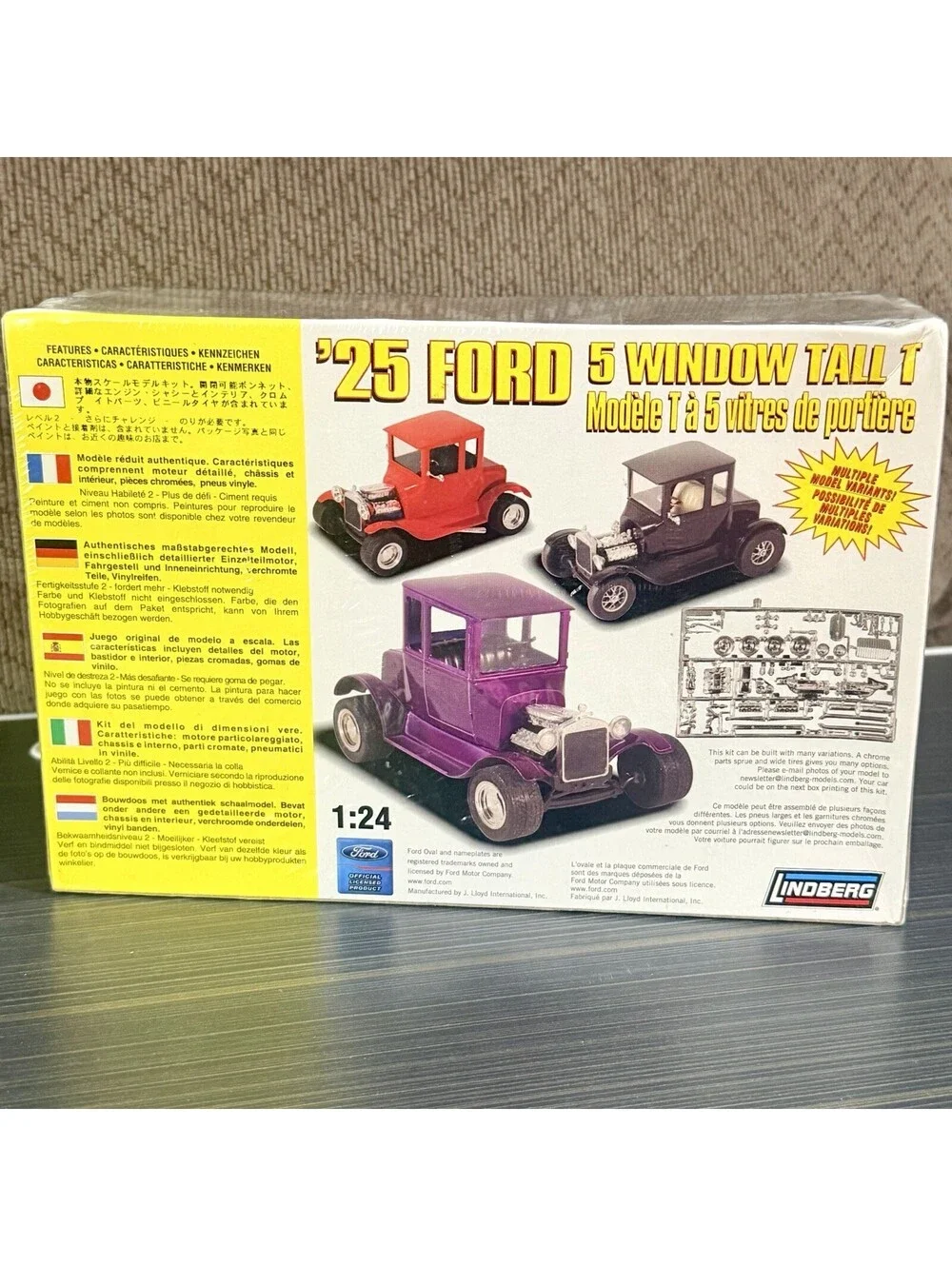 Lindberg  '25 Ford 5 Window Tall T Kit # 72196 Sealed 1:24 Dented Box